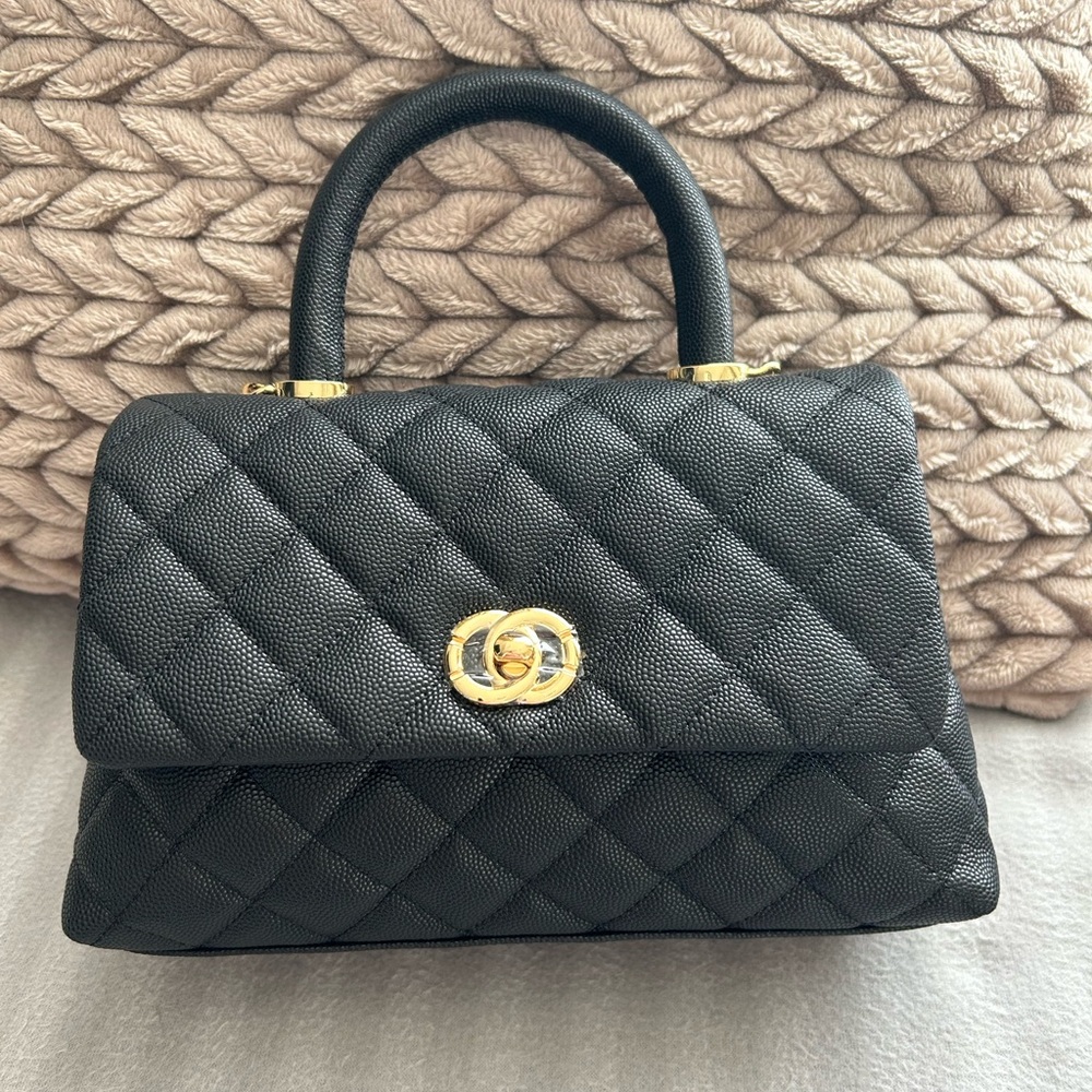 Calfskin top handled bag (large)